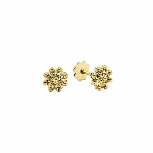 Pendientes Charros Oro Niña 7 mm para chica joven