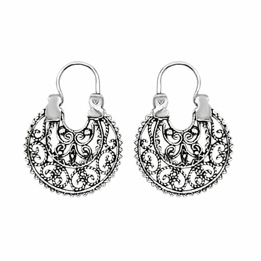 Pendientes aro filigrana Forge Mini Plata Salamanca Filigrana Charra Plata