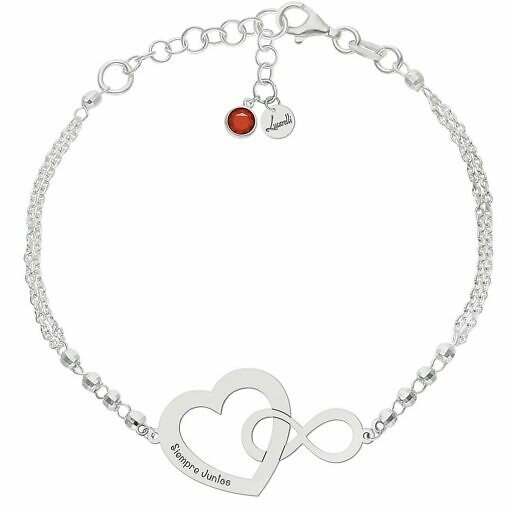 Pulsera Infinito y Corazón entrelazados Personalizada Sorprende este San Valentín con Joyas Personalizadas