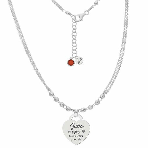 Gargantilla Corazón Nombre Te Quiero Personalizable Enamorados Sorprende este San Valentín con Joyas Personalizadas