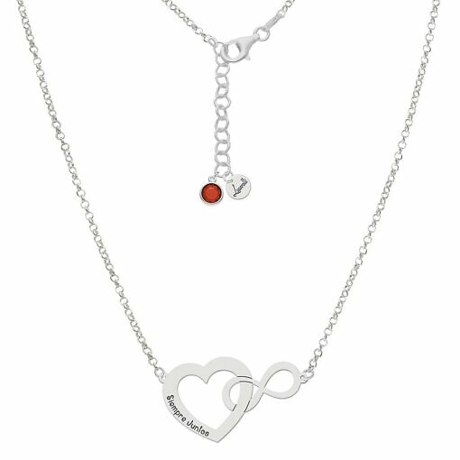 Gargantilla Infinito y Corazón entrelazados Personalizado Nombres Sorprende este San Valentín con Joyas Personalizadas