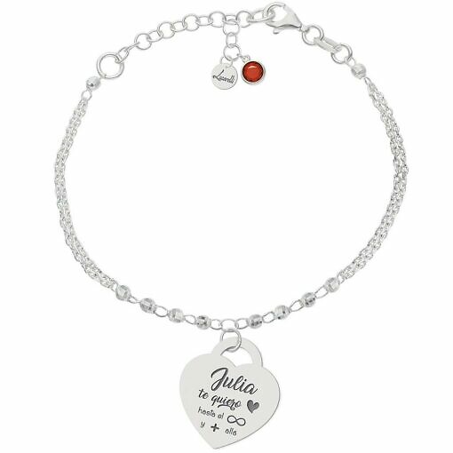 Pulsera Corazón Nombre Te Quiero Personalizable Sorprende este San Valentín con Joyas Personalizadas